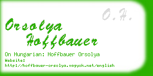 orsolya hoffbauer business card